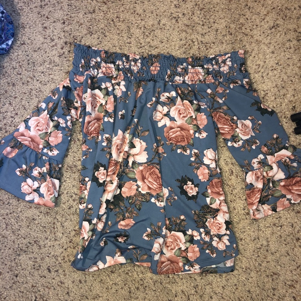 Floral off the shoulder blouse